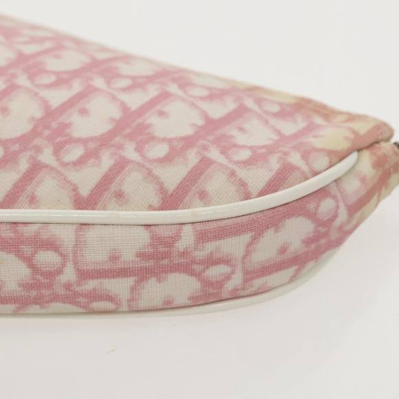 Christian Dior Saddle Pouch Trotter Canvas Pouch Pink Auth 95391 - Picture 14 of 16